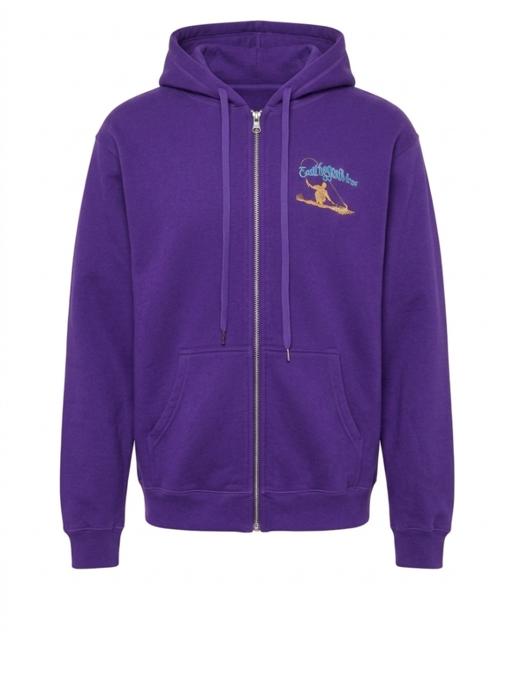 Gildan Kids Purple Full-Zip Hooded Sweatshirt with Embroidery